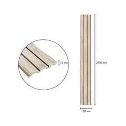 Рейка декоративна Wall Sticker PS 2900х120х12 мм Білий дуб SW-00001741 - мініатюра 3