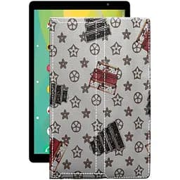 Чехол StatusCASE из экокожи для планшета Prestigio Grace 4991 4G Луи-Витон-белый