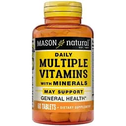 Мультивітаміни та мінерали на кожен день Mason Natural Daily Multiple Vitamins With Minerals 60 таблеток