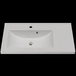 Раковина глянцева врізна Amidicon Techno 80 800x450 з литого каменю TECHNO_80_HL, Білий