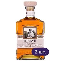 Коньяк Украины Довбуш Карпатский 3 звезды 40% 1 л (2 шт. х 0.5 л)