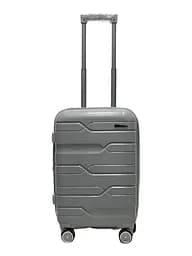 Валіза маленька S поліпропілен Milano bag 0306 56×35×24см 33л Срібна