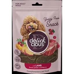 Сушеные снеки Delickcious с ягненком, бататом и клюквой 80 г