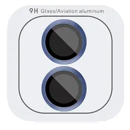 Защитное стекло Epik Metal Classic на камеру в упаковке для Apple iPhone 16, 6.1/16 Plus 6.7 Синий/Ultramarine