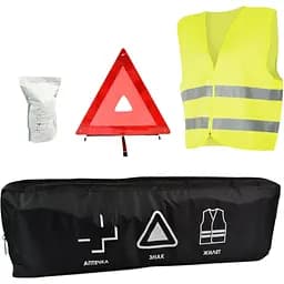 Сумка набір автомобіліста Poputchik Євростандарт Компакт 01-108 чорна сумка