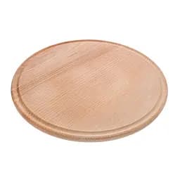 Доска для пиццы кухонная разделочная деревянная из бука с каймой Ø 20 см, Woodly Бежевый 86236