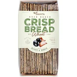 Хлебцы пшеничные хрустящие Danvita с оливками и чесноком 130 г (755145)