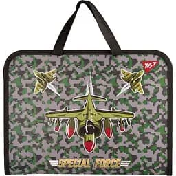 Папка-портфель Yes FC Military на молнии с тканевыми ручками (492243)