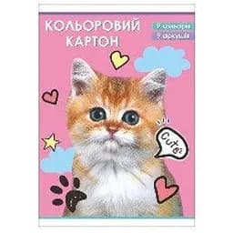 Картон кольоровий 11В-017 9 аркушів