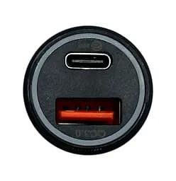 Автомобільний зарядний пристрій XON UniLink Type-C 38W (Type-C PD20 + QC3.0) Black (CU1A1C38WB 3456) - мініатюра 2