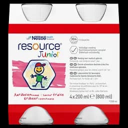 Готова молочна суміш Nestle Resource Junior, зі смаком полуниці, 800 мл (4 шт по 200 мл) - мініатюра 5