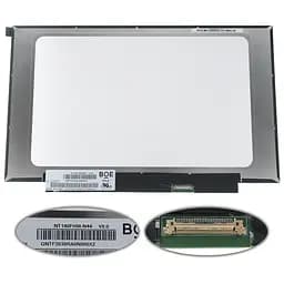 Матриця 14.0 NT140FHM-N44 1920х1080, 30pineDP, LED, SLIM без планок та вушок, матові, роз'єм праворуч знизу для ноутбука