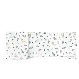 Бортики в дитяче ліжечко 30x60 WILDFLOWERS, білий (WeltBed_FoliageBirds_30x60)