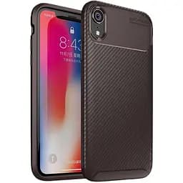 Чохол-накладка iPaky Carbon Fiber Series/Soft TPU Case Apple iPhone XR Brown