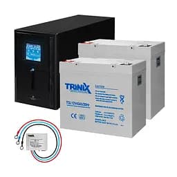 Комплект резервного живлення: Kraft PSW1500VA/1200W(LCD)24V UPS + гелева батарея 1143 Вт/год (42-00062-2)