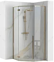 Душевая кабина Rea Diamond 80x80 gold REA-K6615, Золотой, Универсальная, прозрачная
