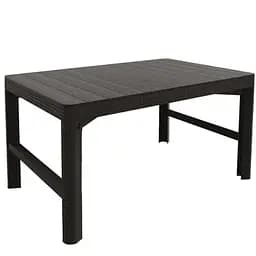 Стіл для саду Keter Lyon rattan table пластиковий сірий (8711245143446)