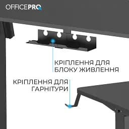 Комп'ютерний ігровий стіл OfficePro ODE1260B Black [124830] - мініатюра 7