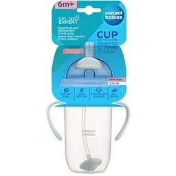 Кружка непроливайка Canpol babies з трубочкою та обтяжувачем 270 м сіра (56/623_gre) - мініатюра 5