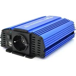 Инвертор напряжения Tommatech MS-600, 24V/220V, 600W с аппроксимированной синусоидой, 1Shuko, USB, клеммные провода, АЗУ+ зажимы, Q15