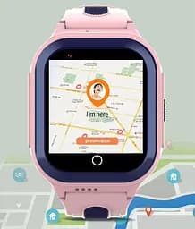 Дитячий розумний годинник DF70 з GPS геолокацією, SIM картою, функцією прослуховування та акумулятором 1000 мАг До 7 днів роботи Рожевий - мініатюра 4