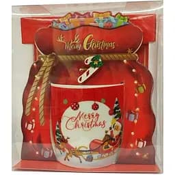 Новогодняя чашка Gee! Санта в санях 330 мл в коробке красная kr-2025-16 (2414814132)