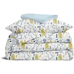 Комплект постільної білизни Cosas Dreaming dino CS1 Підлітковий білий (DinoContourForest_58LBlue_155)