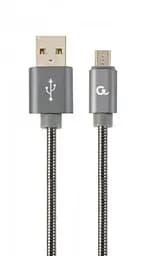 Кабель USB 2.0 AM – microUSB (5P), 1 м, Grey, Cablexpert, 2.1A (CC-USB2S-AMmBM-1M-BG)