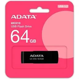 USB флеш накопичувач ADATA 64GB UC310 Black USB 3.0 (UC310-64G-RBK) - мініатюра 4