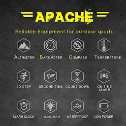 Тактичний чоловічий наручний годинник North Edge Apache 3 (Silicone) - мініатюра 4