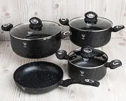 Набір каструль із сковородою Top Kitchen TK00094 7 предметів із гранітним покриттям з індукційним дном Чорний - мініатюра 2