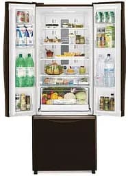 Холодильник Hitachi R-WB480 нижня морозильна камера 3 двері Ш680xВ1780xГ797 377л A+ Коричневе скло (R-WB480PUC2GBW) - мініатюра 3