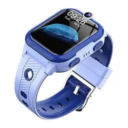 Дитячий смарт годинник Lemfo Y28 з GPS геолокацією, Wi-Fi, відеодзвінками, прослуховуванням, Nano-SIM, кнопкою SOS, голосовим чатом, камерою та вологозахистом IP67 Синій - мініатюра 4