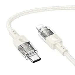 Кабель Hoco Type-C to Lightning Spirit PD transparent charging data cable U129 27W 1.2 м - мініатюра 2