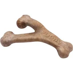 Игрушка для собак для грызения Benebone Puppy Wishbone Bacon Рычаг со вкусом бекона