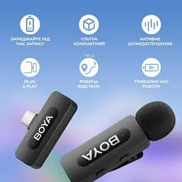 Мікрофон Boya BY-V10 Type-C Black (BY-V10) - мініатюра 14