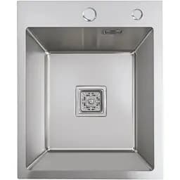 Мийка нержавійка Platinum Handmade HSB 40х50 см (квадратний сифон 3.0/1.0)