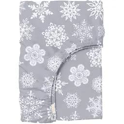 Простирадло Cosas на резинці 100х200 snowflakes cs2, сірий (SnowflakesWhiteGrey_100x200x20)