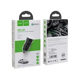 Автомобільний зарядний пристрій Hoco Z32 Speed Up single port QC3.0 car charger Чорний - мініатюра 2