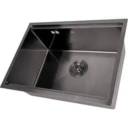 Комплект чорної мийки на кухню та змішувача Nett з нержавіючої сталі NB-5742