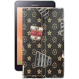 Чехол StatusCASE из экокожи для планшета Samsung Galaxy Tab A8.0 2017 (T385) Луи-Витон-коричневый