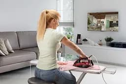 Gorenje Праска, 2800Вт, 350мл, паровий удар -100гр, верт. відпарювання, антинакип, автовідключення, керам. підошва, червоний - мініатюра 7