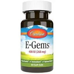 Вітамін Е Carlson Labs 400 МО 60 капсул