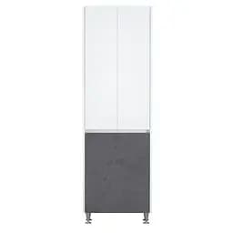 Пенал Am.Pm Gem S 60 см підлоговий з кошиком білий глянець/базальт M91CRX0601BF38, Білий