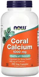 Вітаміни та мінерали NOW Coral Calcium 1000 mg, 250 вегакапсул
