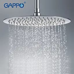 Тропічний душ Gappo G29, Ø200 мм, нержавіюча сталь, хром, Хром - мініатюра 2