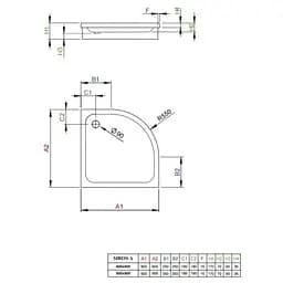 Душовий піддон Radaway Siros A 80x80 Compact SBA8817-2 - мініатюра 5