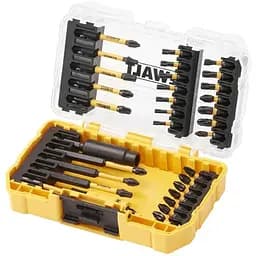 Набор бит и насадок DeWalt Extreme Flextorq Phillips Pozidriv Torx, Slotted, Ph2, Pz1, Pz2, Pz3, T15, T20, T25, T30, SL6, L=25, 57, 85 мм, 32 шт. кейс (DT70743T)