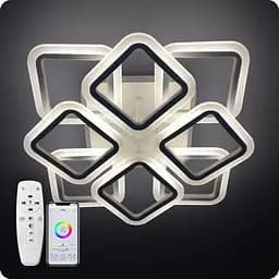 Люстра світлодіодна 517 Dlight 3color з пультом 110Вт Білий (01564)