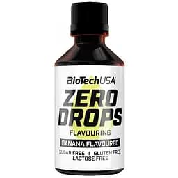 Цукрозамінник BiotechUSA Zero Drops Banana ароматизований рідкий 50 мл